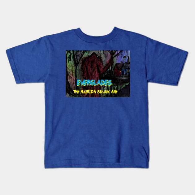 Bigfoot- The Florida Skunk Ape Kids T-Shirt by Great Lakes Artists Group